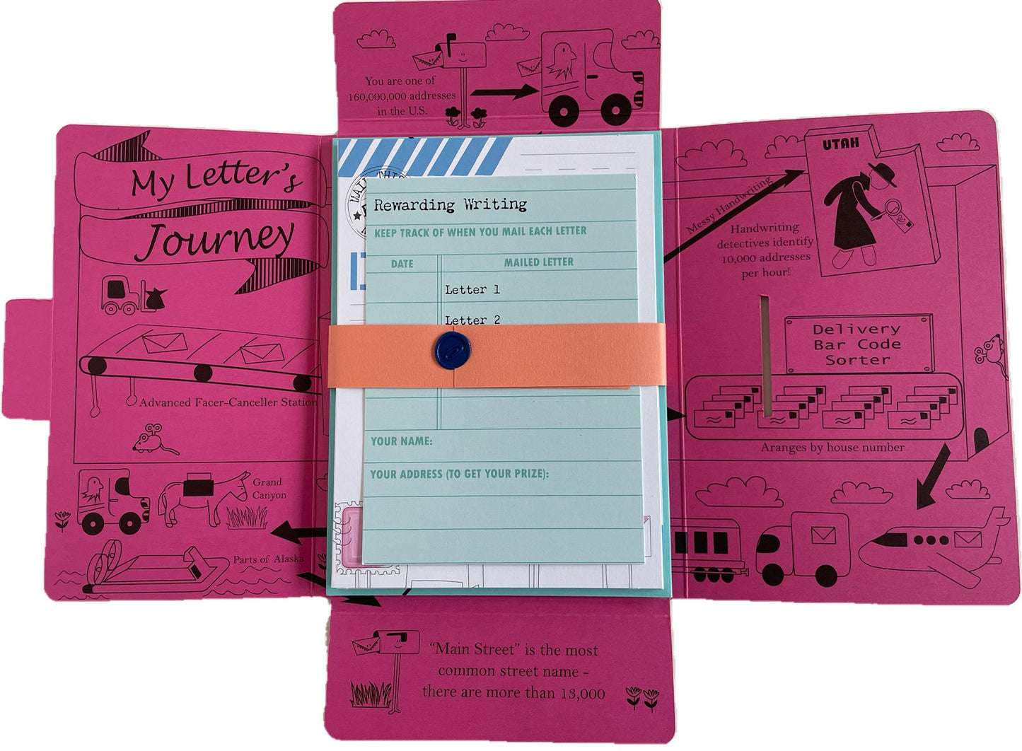 LolliPost kits are designed to make writing and receiving mail fun (and easy!) Complete letter writing kits make sending and receiving mail  an enjoyable process. 